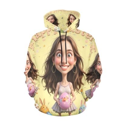Men's All Over Print Hoodie (USA Size) Easter Caricature 2a - Image 2