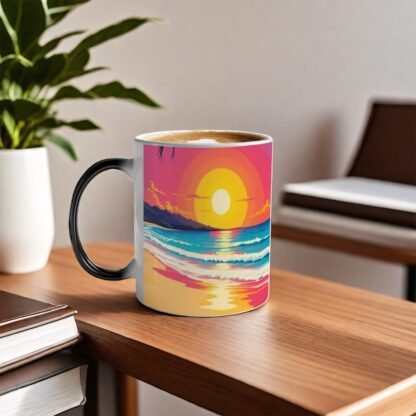 Color Changing Mug (11oz) (Made in USA) Beach Pop Art 5 - Image 3