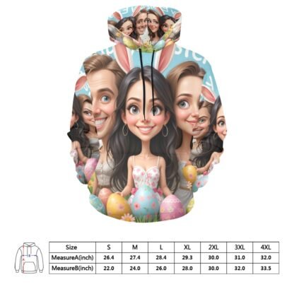 Men's All Over Print Hoodie (USA Size) Easter Caricature 4a - Image 6
