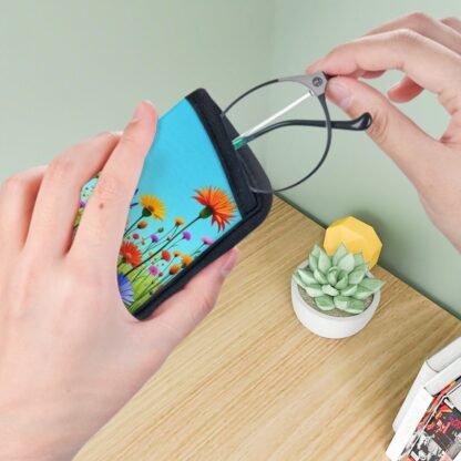 Soft Eyeglasses Case Flowers 10a - Image 3