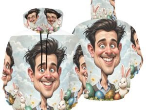 Men's All Over Print Hoodie (USA Size) Easter Caricature 1