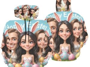 Men's All Over Print Hoodie (USA Size) Easter Caricature 4