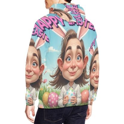 Men's All Over Print Hoodie (USA Size) Easter Caricature 3a - Image 5