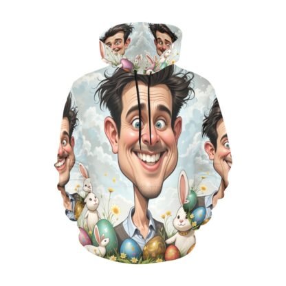 Men's All Over Print Hoodie (USA Size) Easter Caricature 1a - Image 2