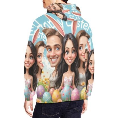 Men's All Over Print Hoodie (USA Size) Easter Caricature 4a - Image 5
