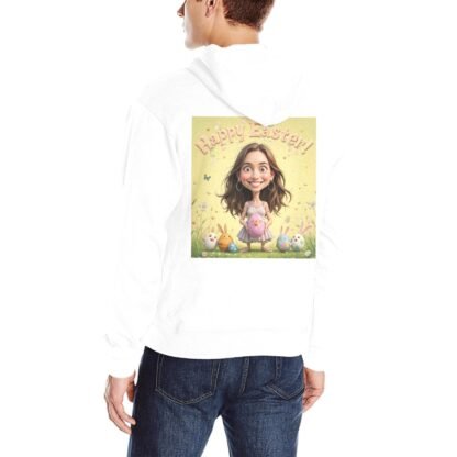 100% Cotton Multi-color Classic Hooded Sweatshirt Easter Caricature 2 - Image 2