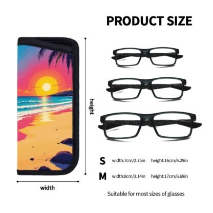 Soft Eyeglasses Case Beach Pop Art 5 - Image 5