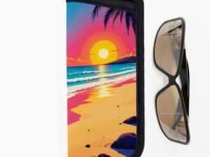 Soft Eyeglasses Case Beach Pop Art 5
