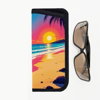 Soft Eyeglasses Case Beach Pop Art 5