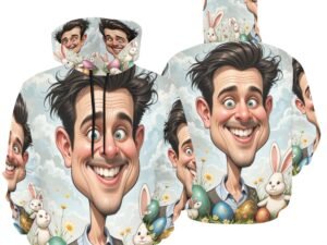 Men's All Over Print Hoodie (USA Size) Easter Caricature 1a