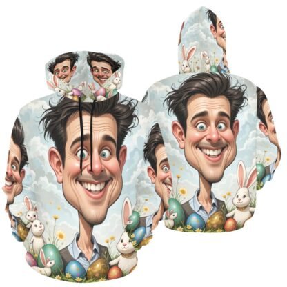 Men's All Over Print Hoodie (USA Size) Easter Caricature 1a
