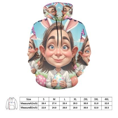 Men's All Over Print Hoodie (USA Size) Easter Caricature 3a - Image 6