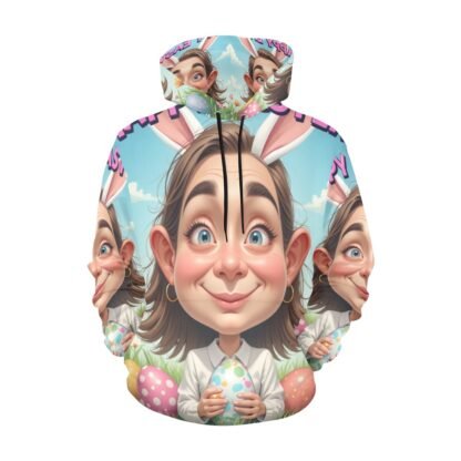 Men's All Over Print Hoodie (USA Size) Easter Caricature 3a - Image 2