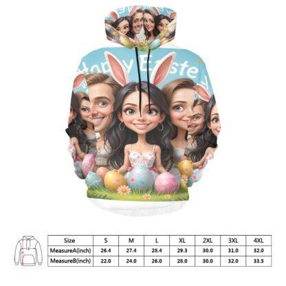 Men's All Over Print Hoodie (USA Size) Easter Caricature 4 - Image 6