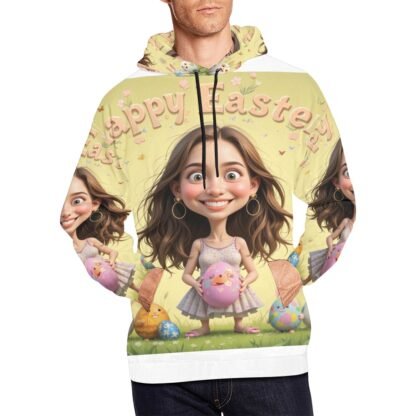 Men's All Over Print Hoodie (USA Size) Easter Caricature 2 - Image 4