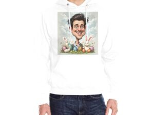 100% Cotton Multi-color Classic Hooded Sweatshirt Easter Caricature 1a