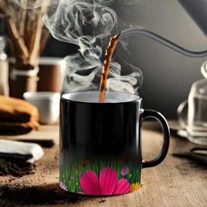 Color Changing Mug (11oz) (Made in USA) Flowers 10a - Image 4