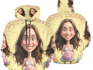 Men's All Over Print Hoodie (USA Size) Easter Caricature 2a