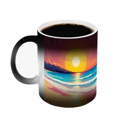 Color Changing Mug (11oz) (Made in USA) Beach Pop Art 5