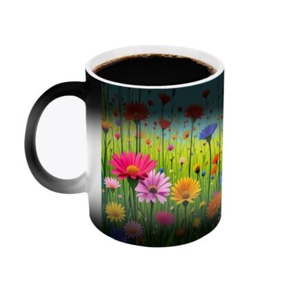 Color Changing Mug (11oz) (Made in USA) Flowers 10a