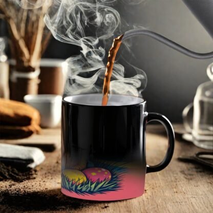 Color Changing Mug (11oz) EasterBunnyPopArt2 - Image 4