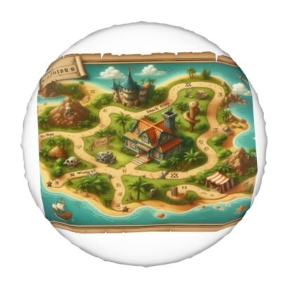 Treasure Map Of Route Spare Tire Cover