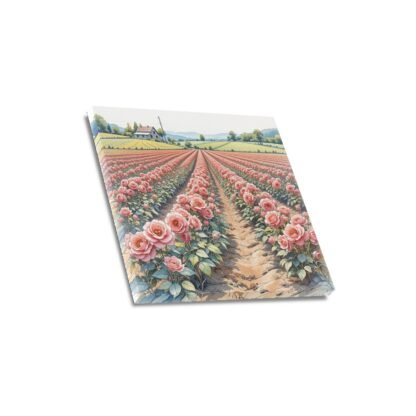 Rose Fields Frame Canvas Print 16x16 inch - Image 3