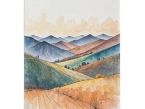 "Hills" Thick Flannel Throw Blanket 320 GSM