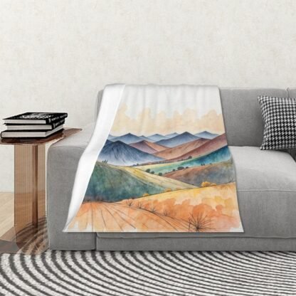 Hills 320 GSM Thick Flannel Throw Blanket 60"x50" - Image 3