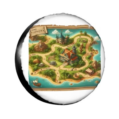 Treasure Map Of Route Spare Tire Cover - Image 2