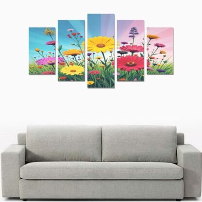Canvas Wall Art Prints (No Frame) 5-Pieces/Abstract 4 - Image 28