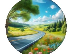 Long Winding Road Spare Tire Cover