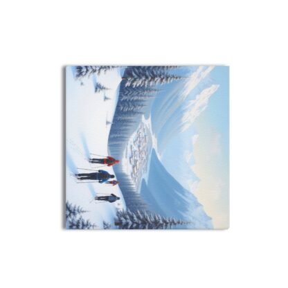 Skiing 1Frame Canvas Print 16x16 inch - Image 4