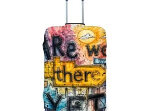AreWeThereYet4 Thick Luggage Cover