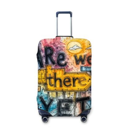 AreWeThereYet4 Thick Luggage Cover