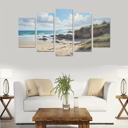 Canvas Wall Art Prints (No Frame) 5-Pieces/Abstract 4 - Image 11