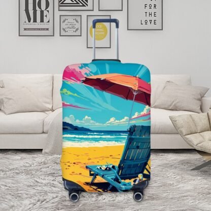 Beach Pop Art 2 Thick Luggage Cover - Image 4