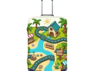 MapOfRoute1 Thick Luggage Cover