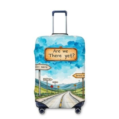 AreWeThereYet1 Thickened Luggage Cover