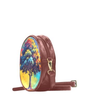Tree Pop Art 4 Round Messenger Bag - Image 4