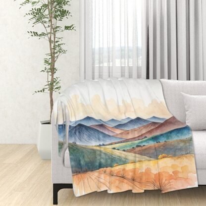 Hills 320 GSM Thick Flannel Throw Blanket 60"x50" - Image 2