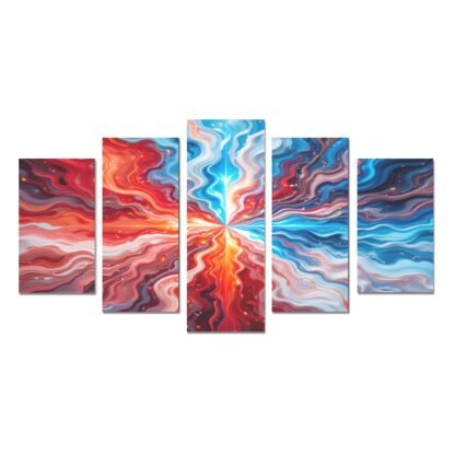 Canvas Wall Art Prints (No Frame) 5-Pieces/Abstract 4 - Image 3