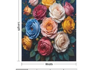 Roses 1 Super Soft Flannel Blanket Multiple Sizes