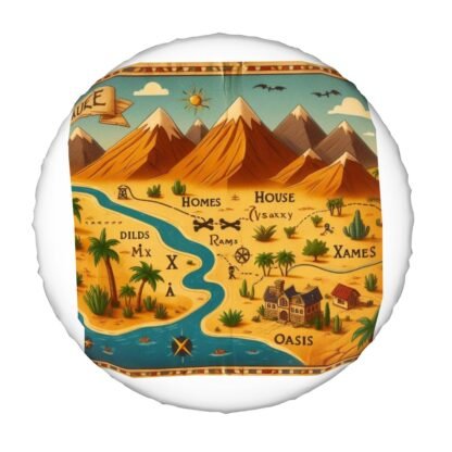 Parchment Map Of Route Spare Tire Cover