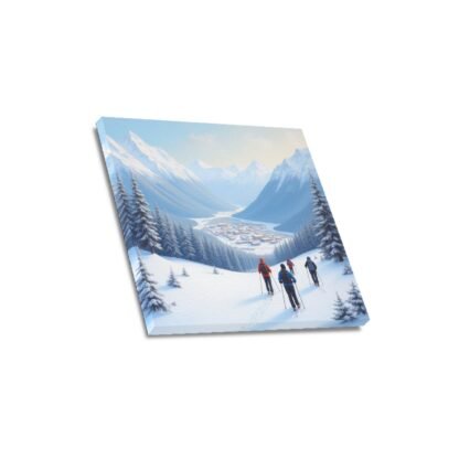 Skiing 1Frame Canvas Print 16x16 inch - Image 3