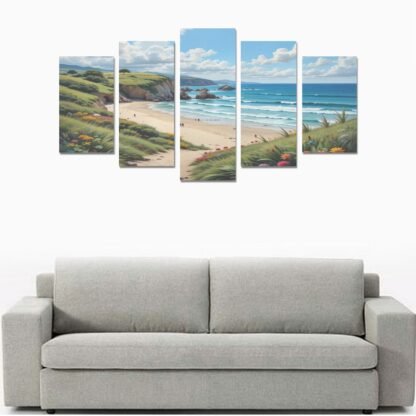 Canvas Wall Art Prints (No Frame) 5-Pieces/Abstract 4 - Image 4