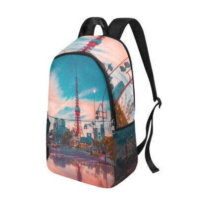 City 1 Fabric Backpack with Side Mesh Pockets - Image 3