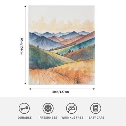 Hills 320 GSM Thick Flannel Throw Blanket 60"x50" - Image 4