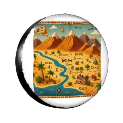 Parchment Map Of Route Spare Tire Cover - Image 2