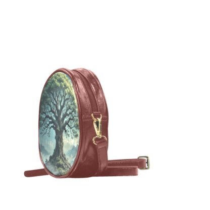 Fantasy Tree 1 Round Messenger Bag - Image 4